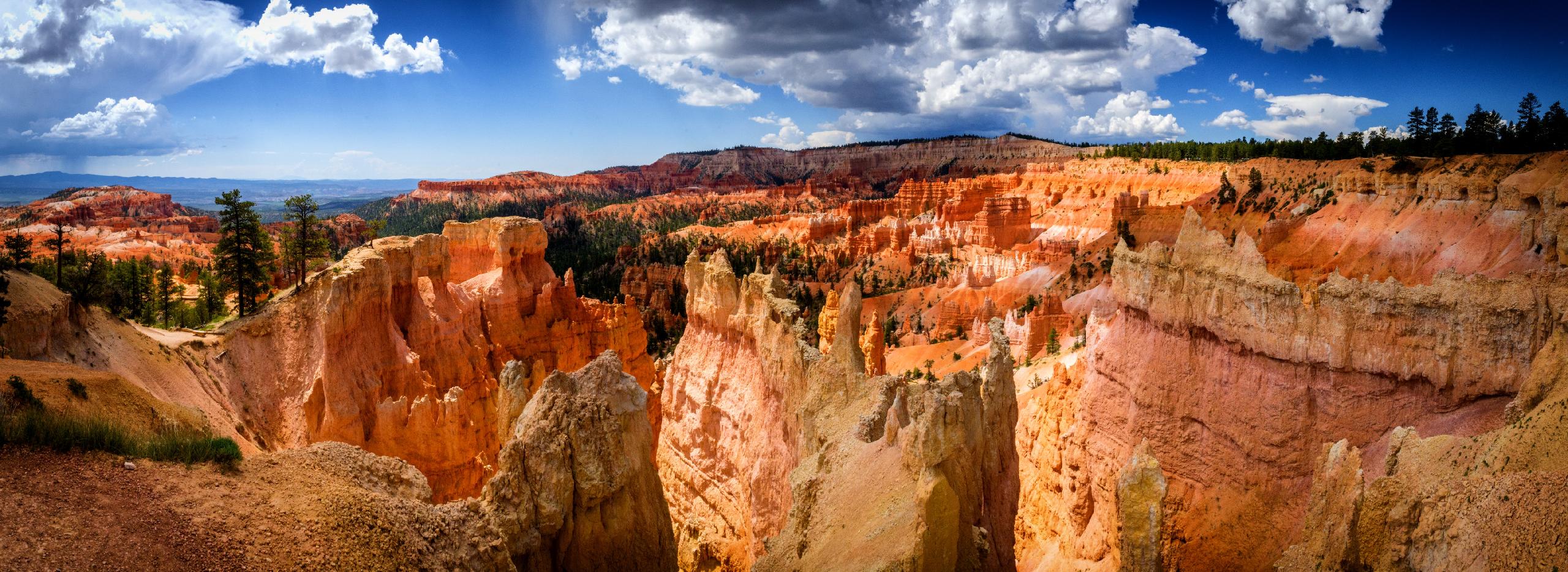 A Panoramic view of Bryce Canyon in Utah.